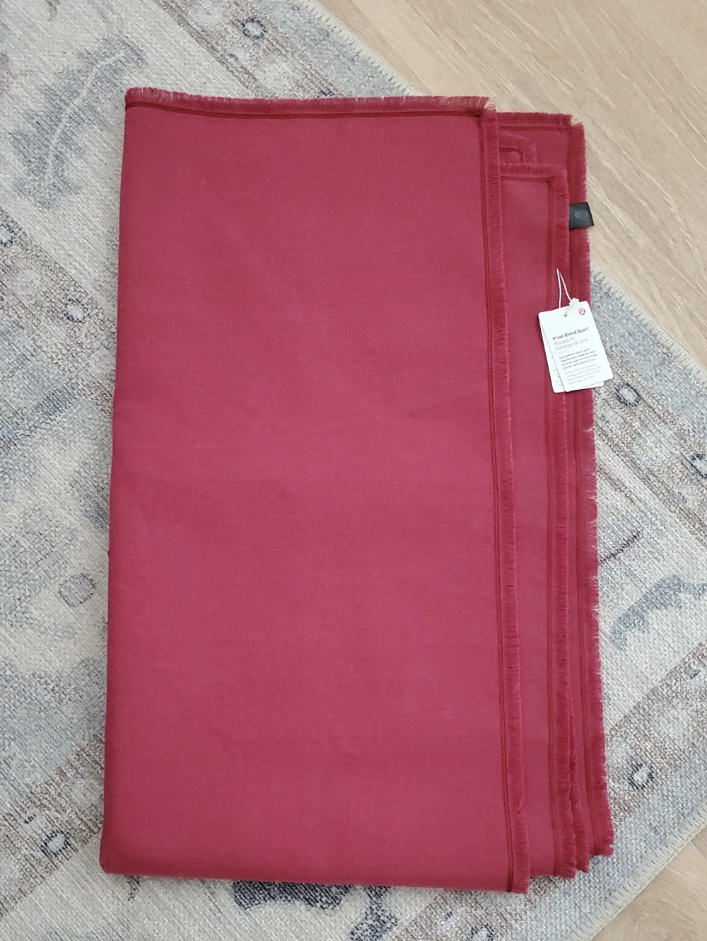 NWT Lululemon Wool-Blend Scarf Wrap Heathered Mulled Wine